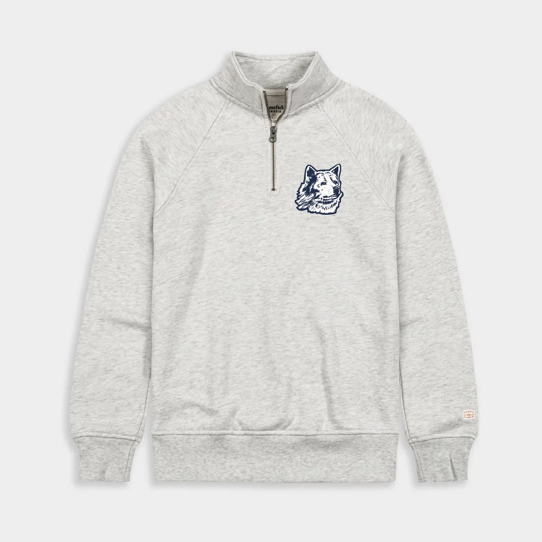 1970s Retro UConn Huskies Quarter Zip