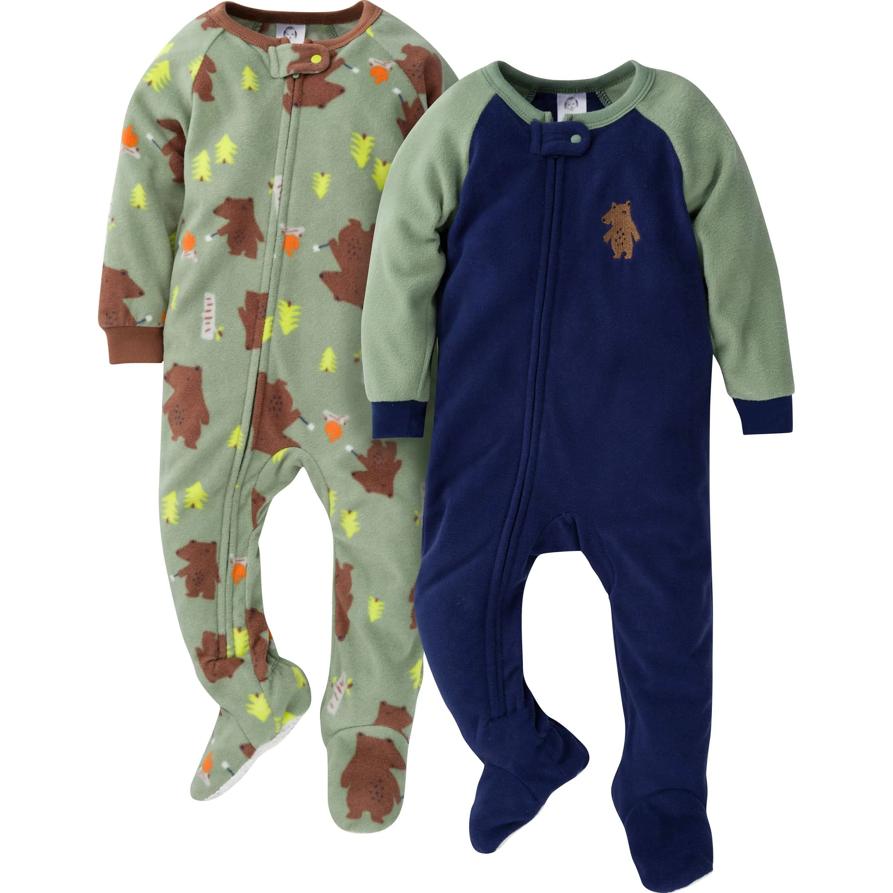 2-Pack Baby & Toddler Boys Bears Fleece Pajamas