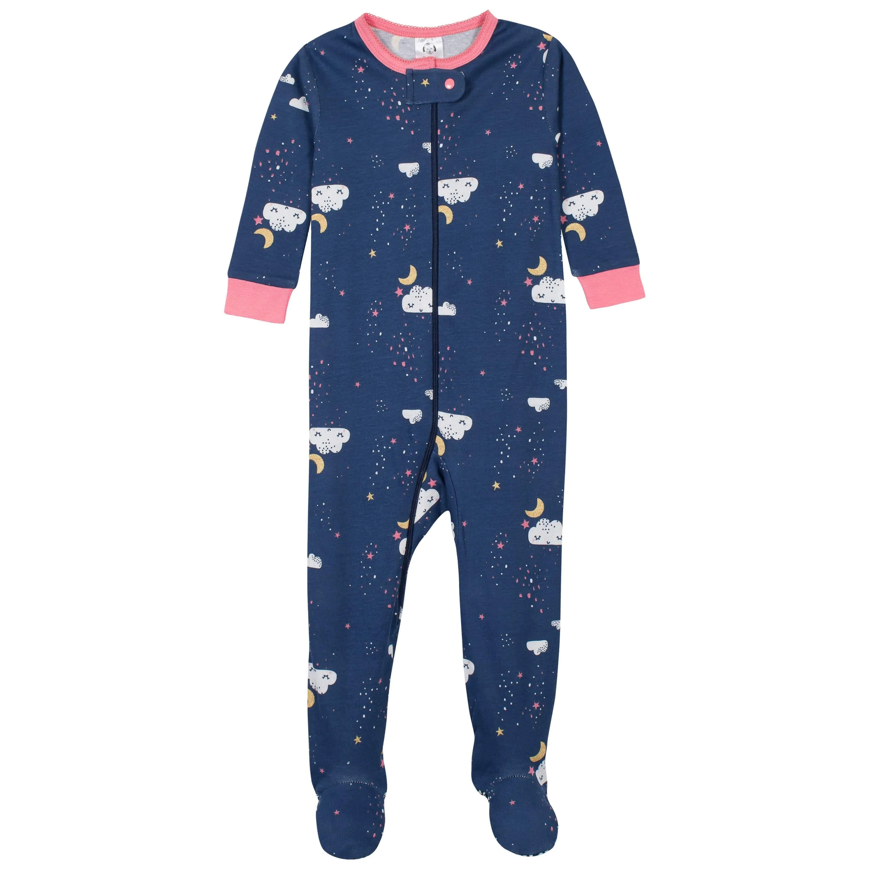 2-Pack Baby & Toddler Girls Dreams Snug Fit Footed Cotton Pajamas