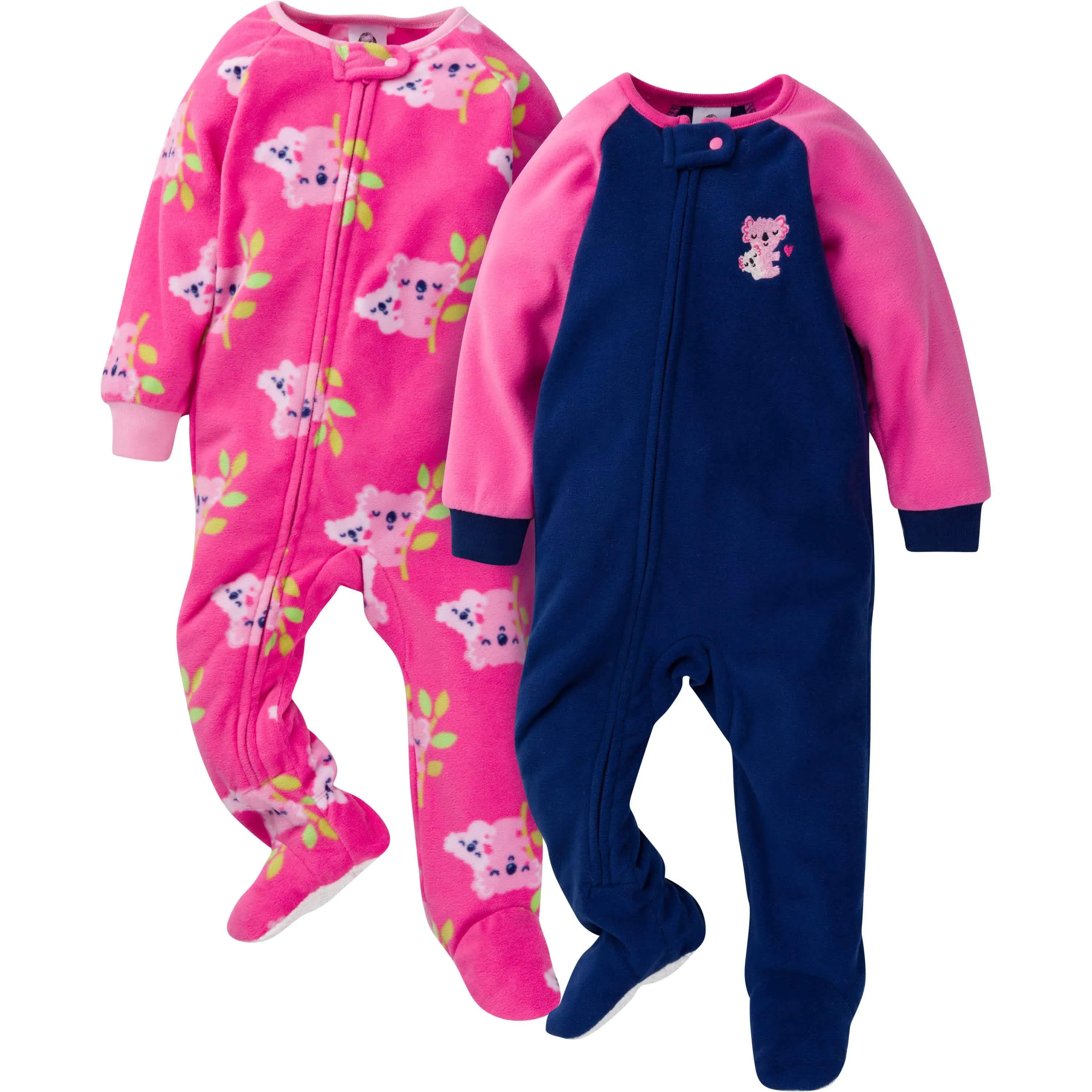 2-Pack Baby & Toddler Girls Koala Fleece Pajamas