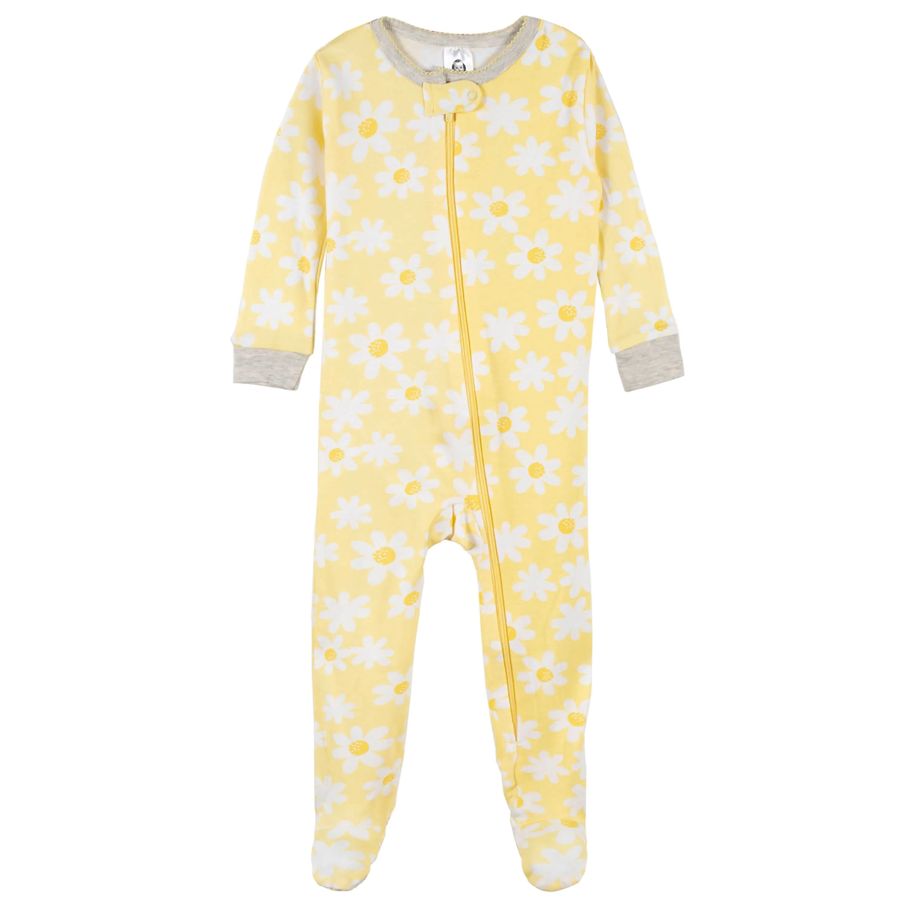 2-Pack Baby & Toddler Girls Lemon Squeeze Snug Fit Footed Cotton Pajamas