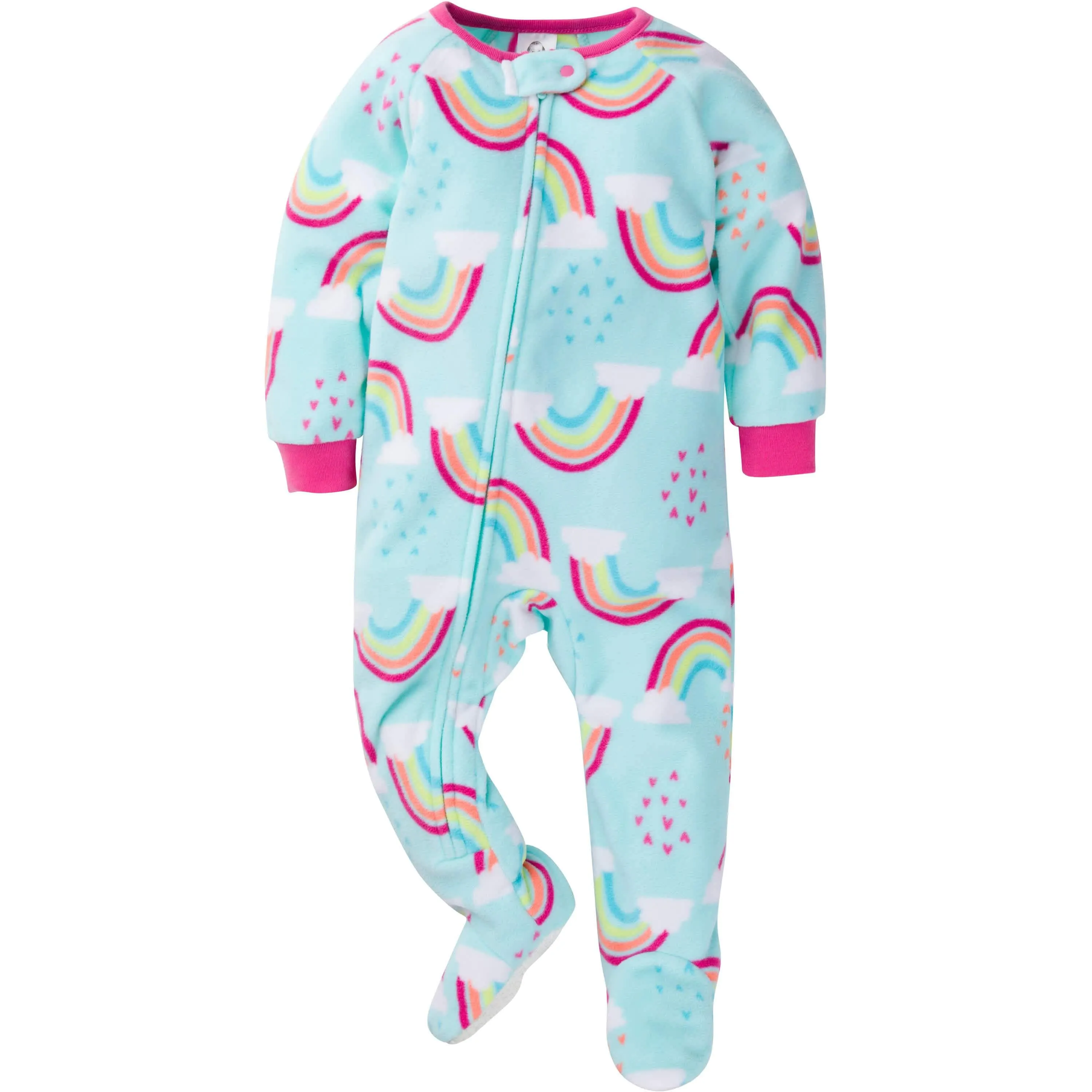 2-Pack Baby & Toddler Girls Rainbow Fleece Pajamas