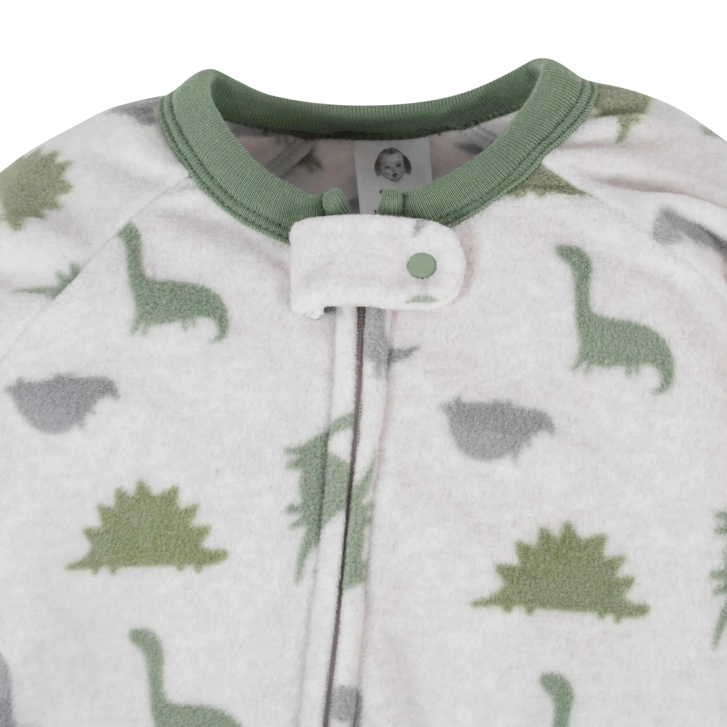 2-Pack Baby Boys Camo & Dino Fleece Pajamas