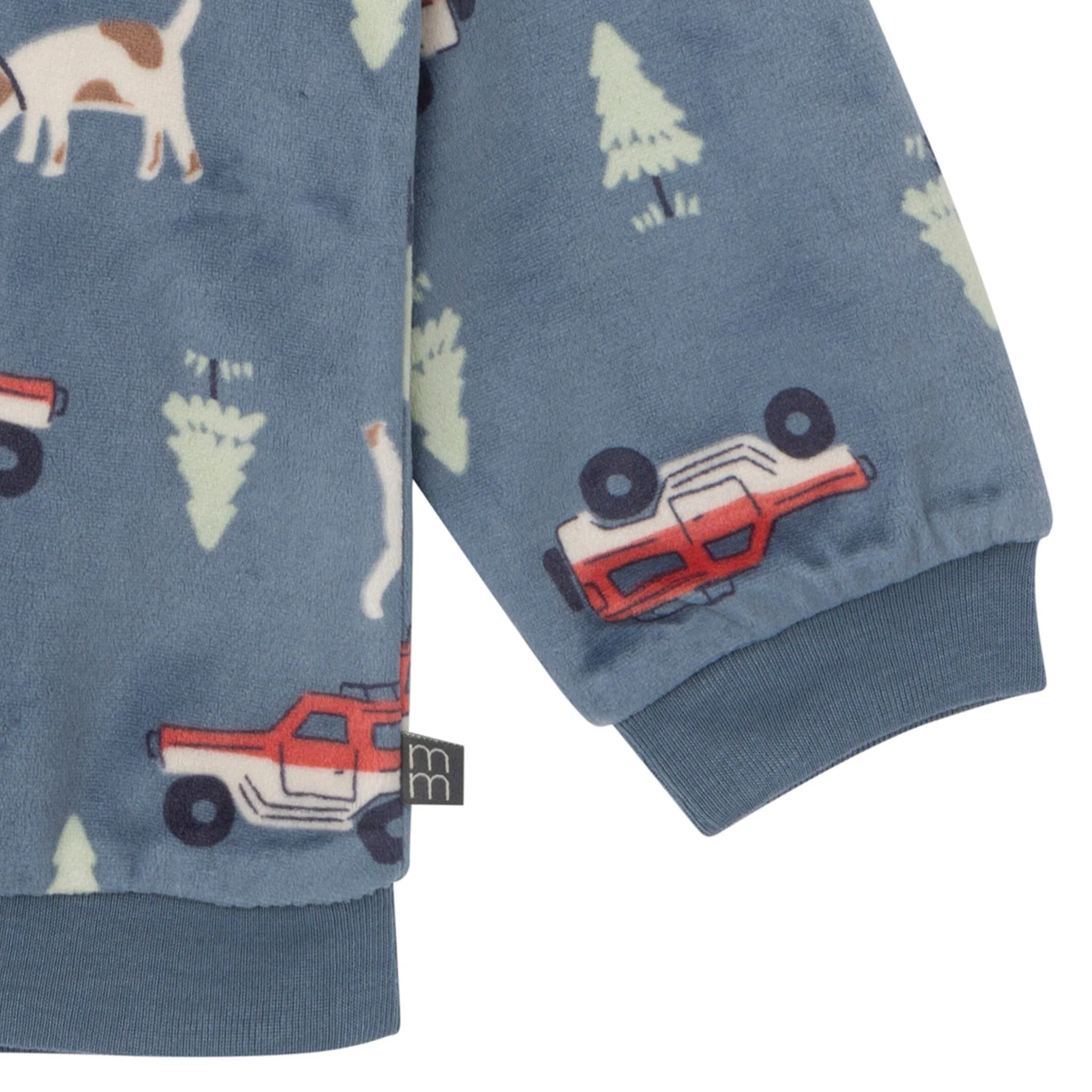 2-Piece Infant & Toddler Boys Dark Blue Camp Fleece Pajama Set