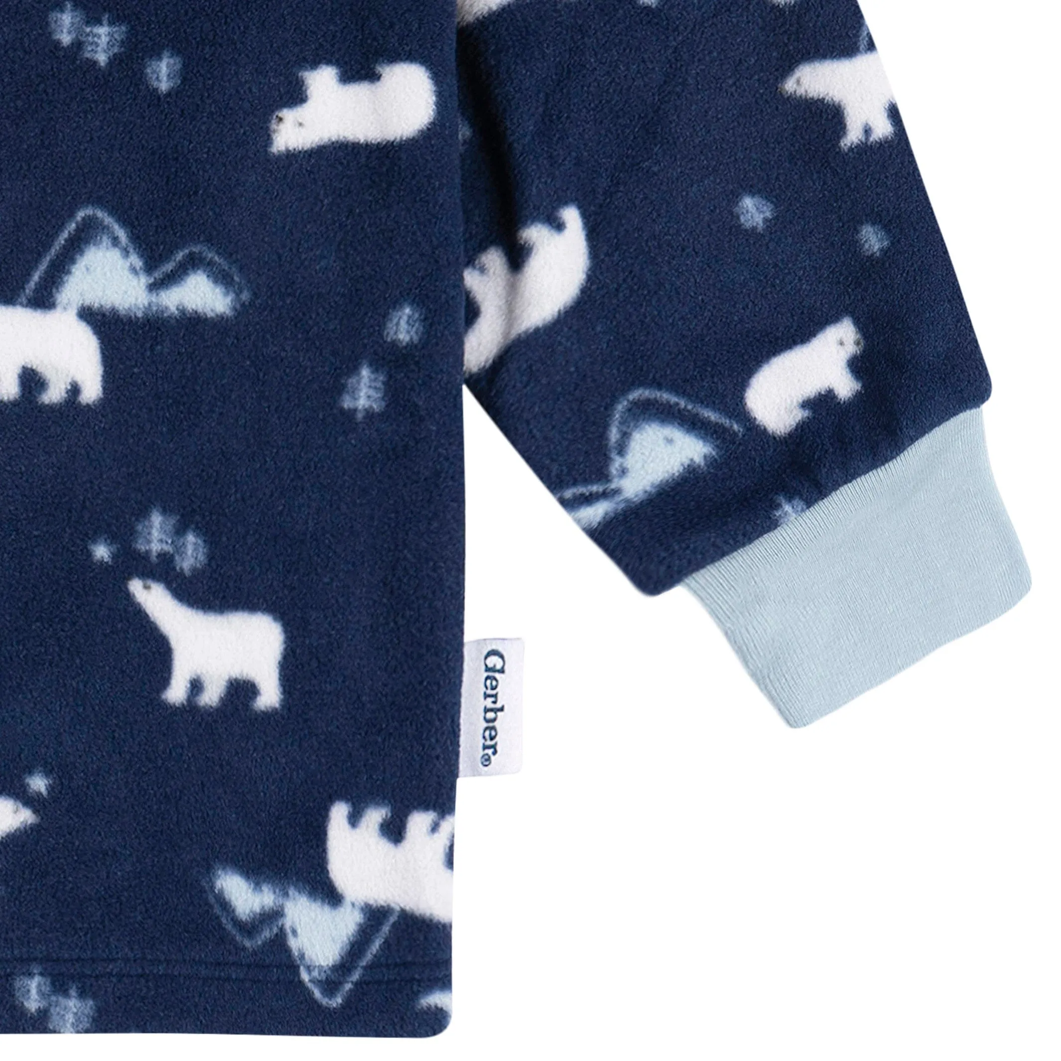 2-Piece Infant & Toddler Boys Polar Bears Fleece Pajamas