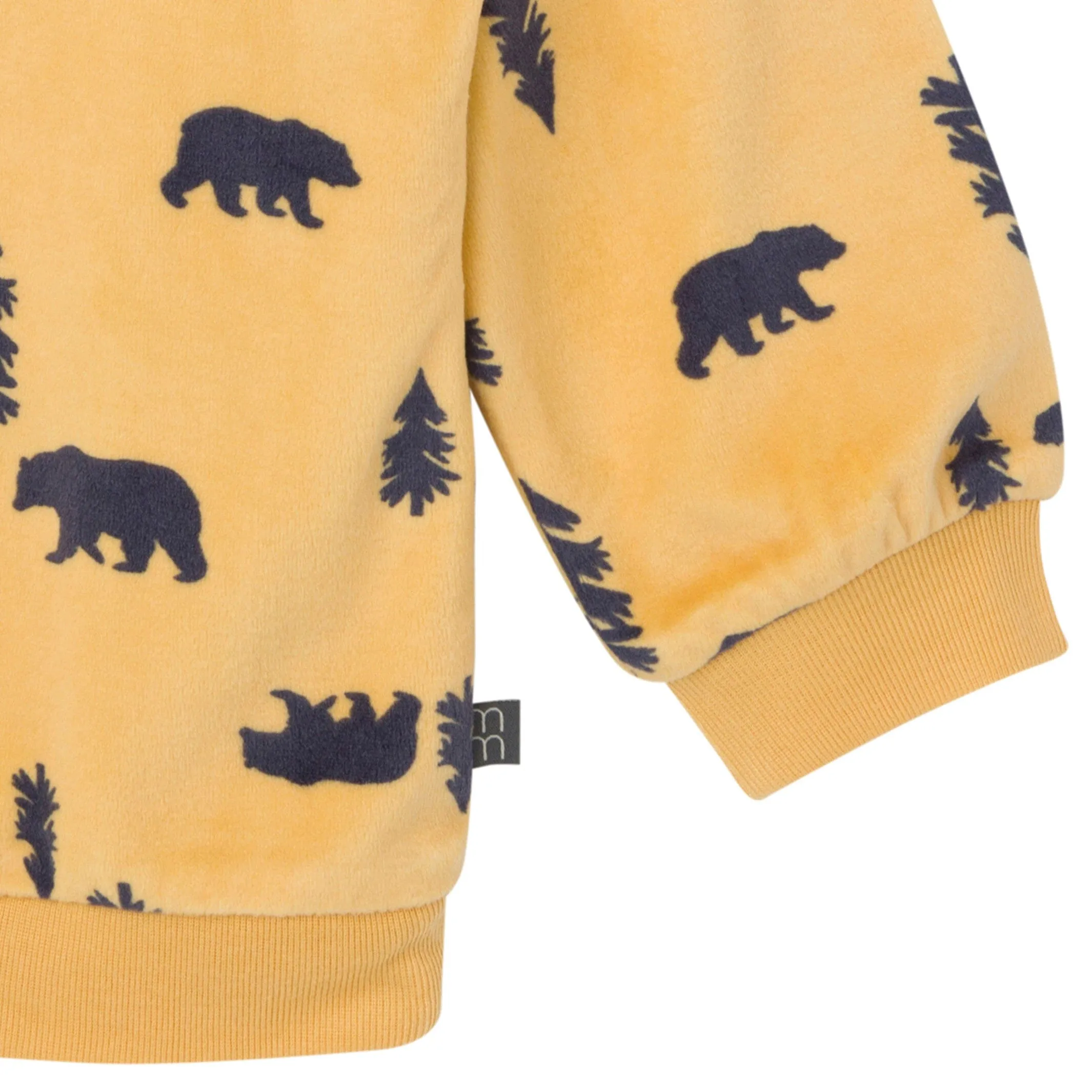 2-Piece Infant & Toddler Boys Yellow Forest Fleece Pajama Set