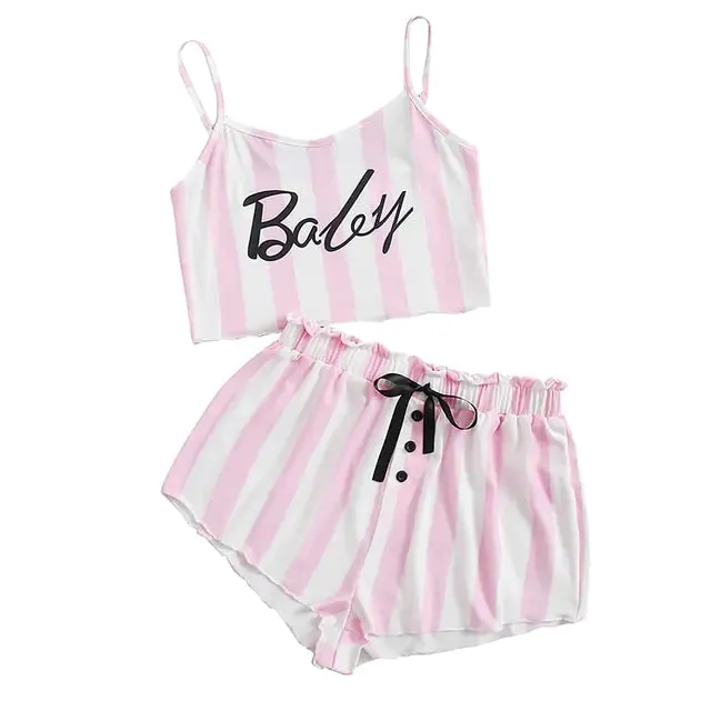 2 Pieces Summer Short Sleepwear