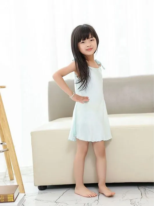 22 Momme Lace Up Girls Silk Slip Nightgown