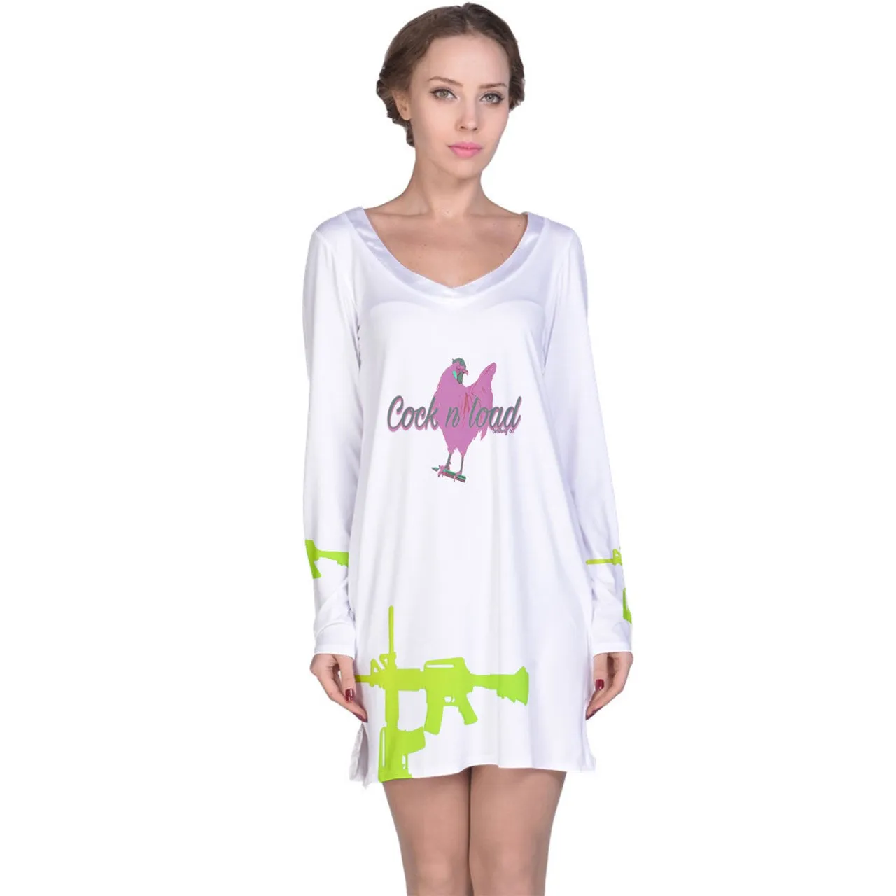 #402 cocknload C55DE22A-00B8-4DCD-B326-C4A2ADFFB083 Long Sleeve Nightdress