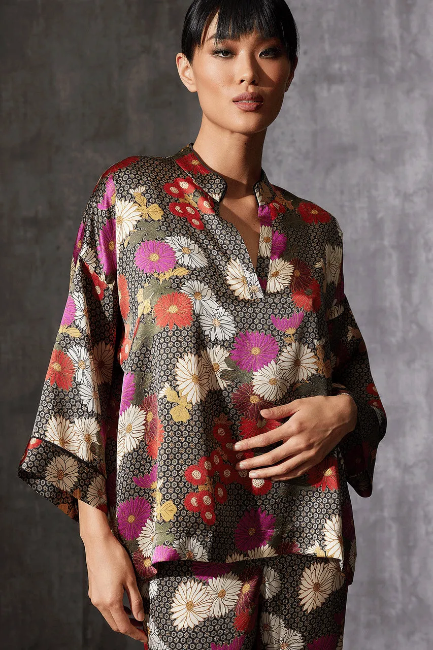 Agathe Mandarin Silk PJ