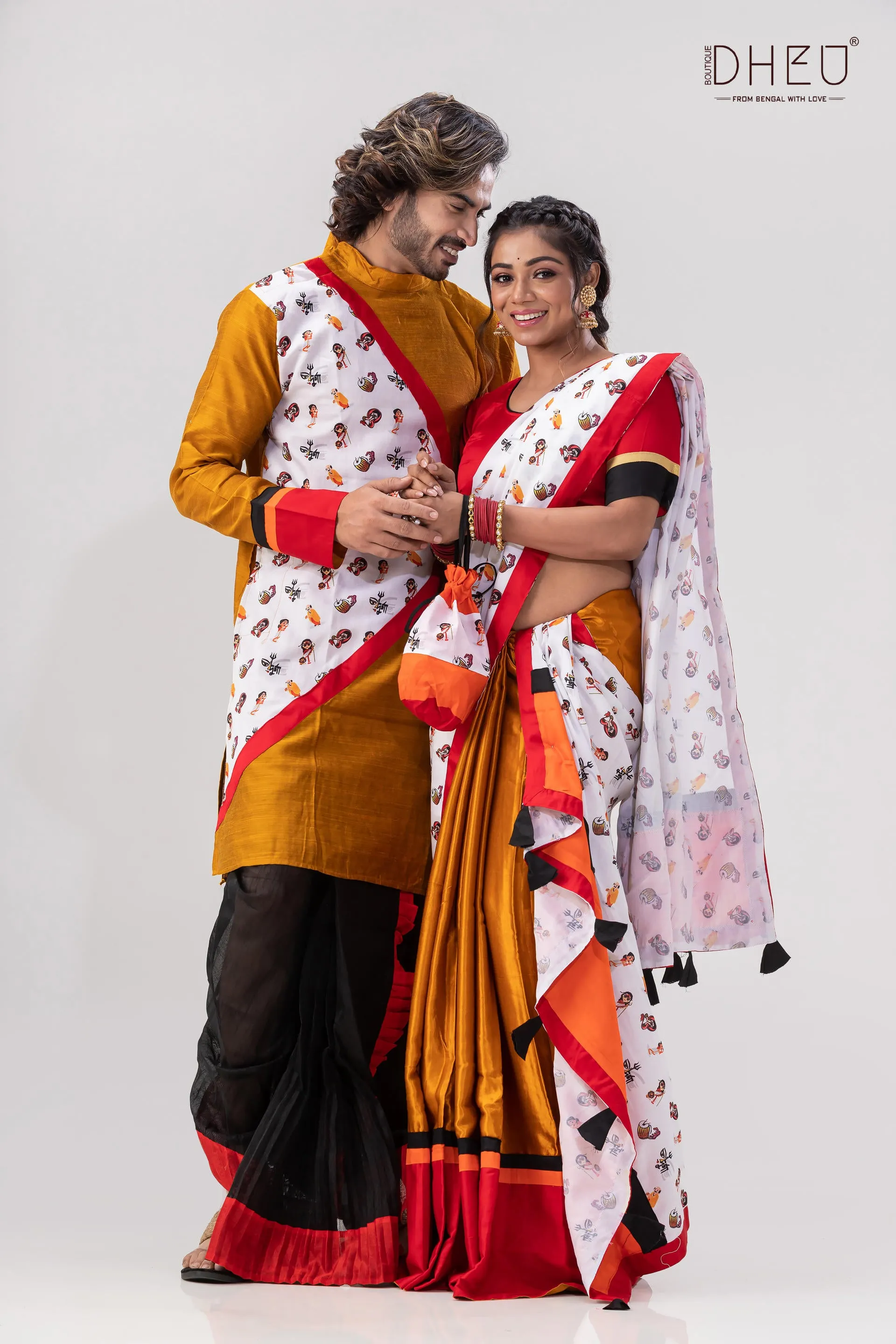 Agomonir Gaan- Mekhela-Kurta Couple Set