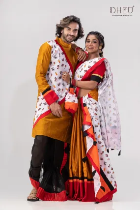 Agomonir Gaan- Mekhela-Kurta Couple Set