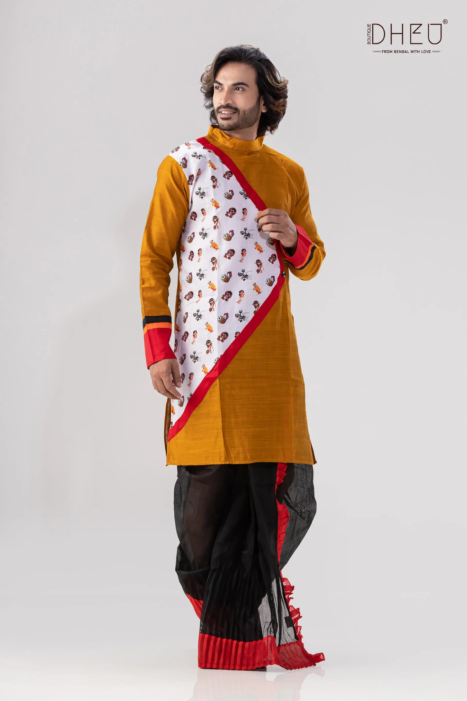 Agomonir Gaan- Mekhela-Kurta Couple Set