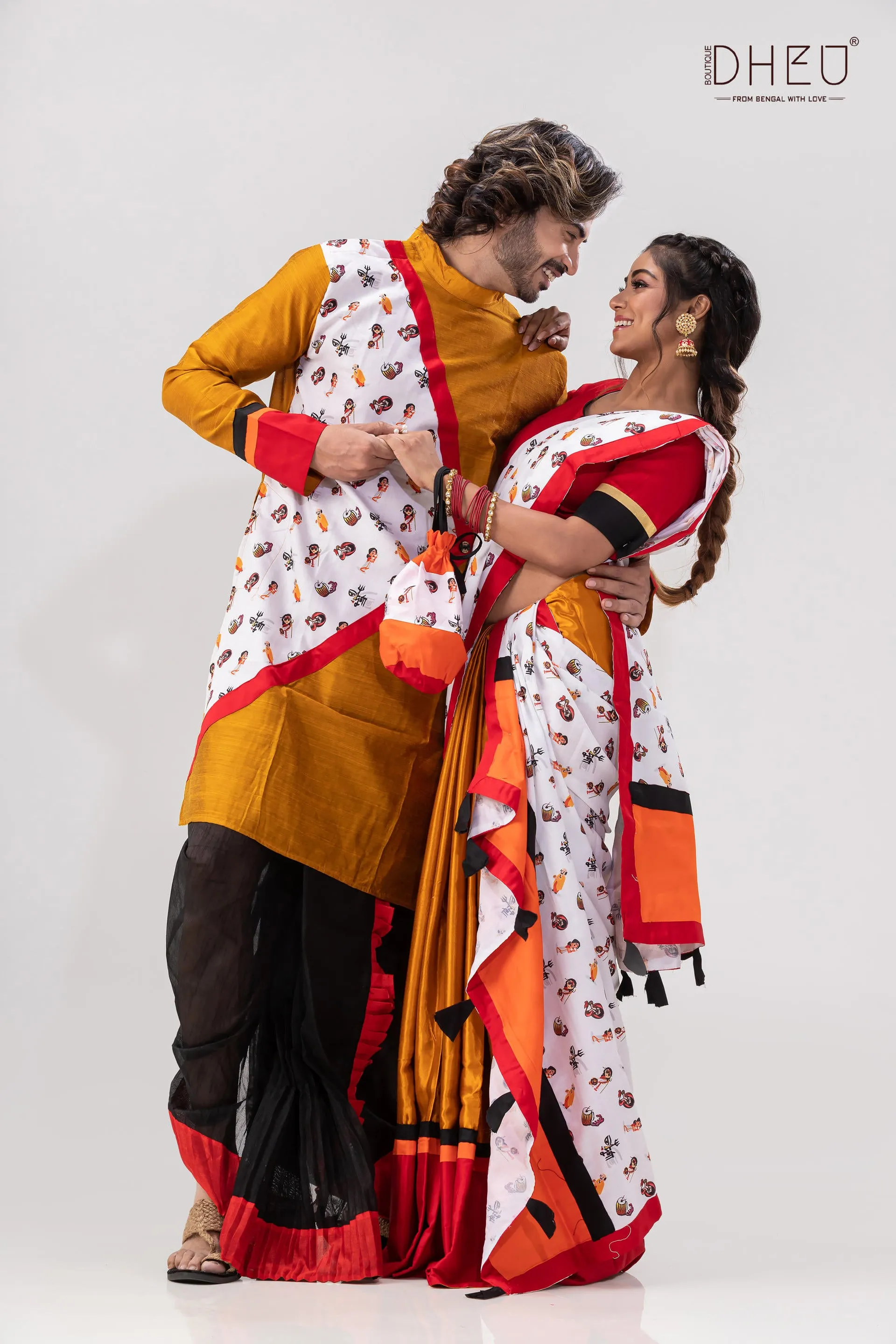 Agomonir Gaan- Mekhela-Kurta Couple Set