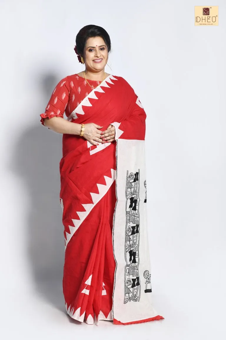 Amader Choto Gram- Cotton Saree Kurta Set For Mom and Dad