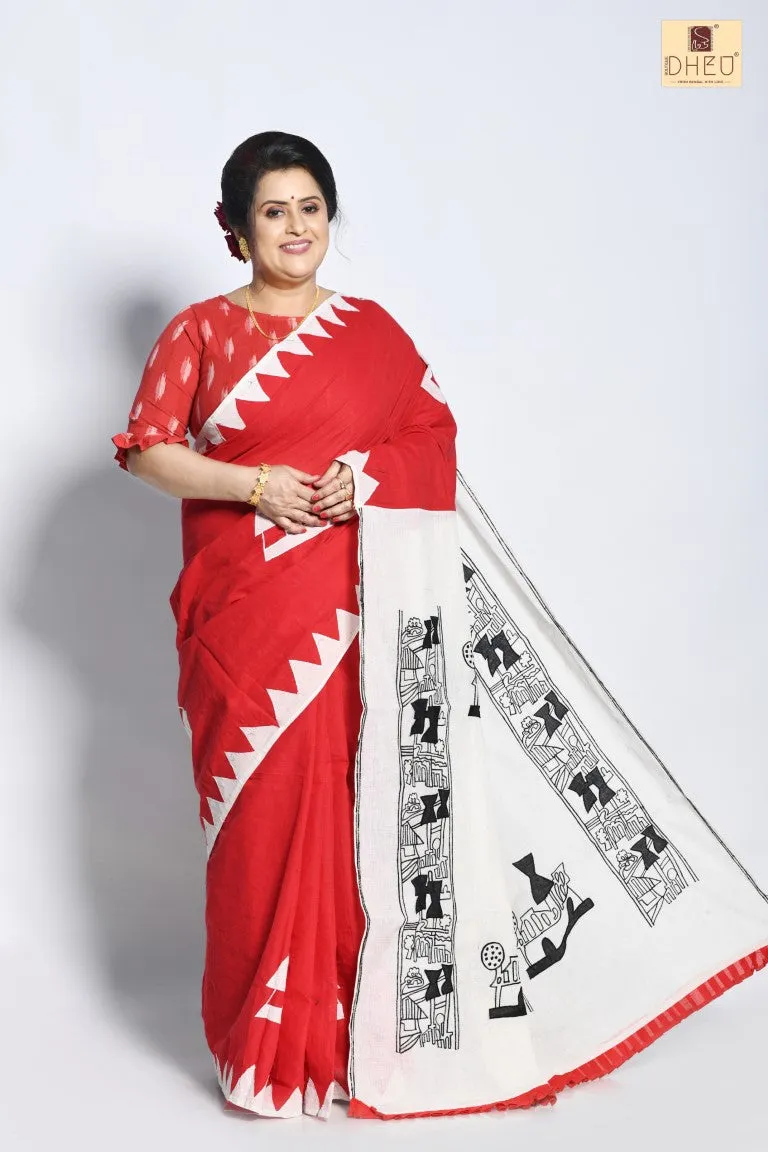 Amader Choto Gram- Cotton Saree Kurta Set For Mom and Dad