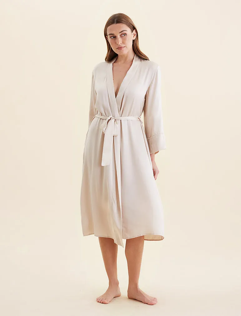 Audrey Washable Silk Long Robe