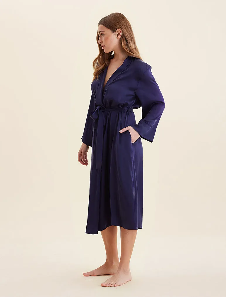 Audrey Washable Silk Long Robe