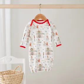 Beignet Holiday Organic Cotton Romper Pajamas