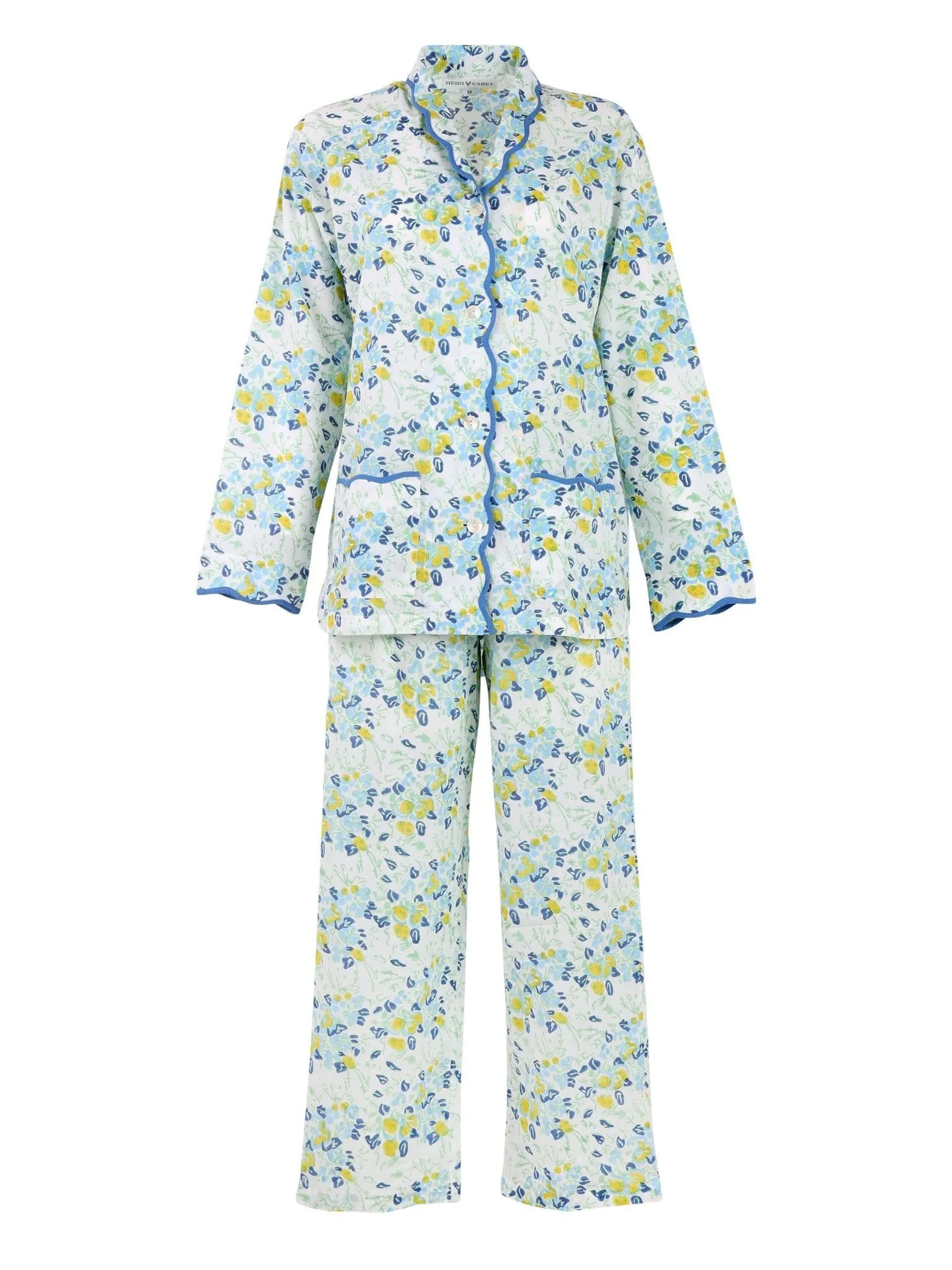 Blue /Yellow Floral Print Pajamas