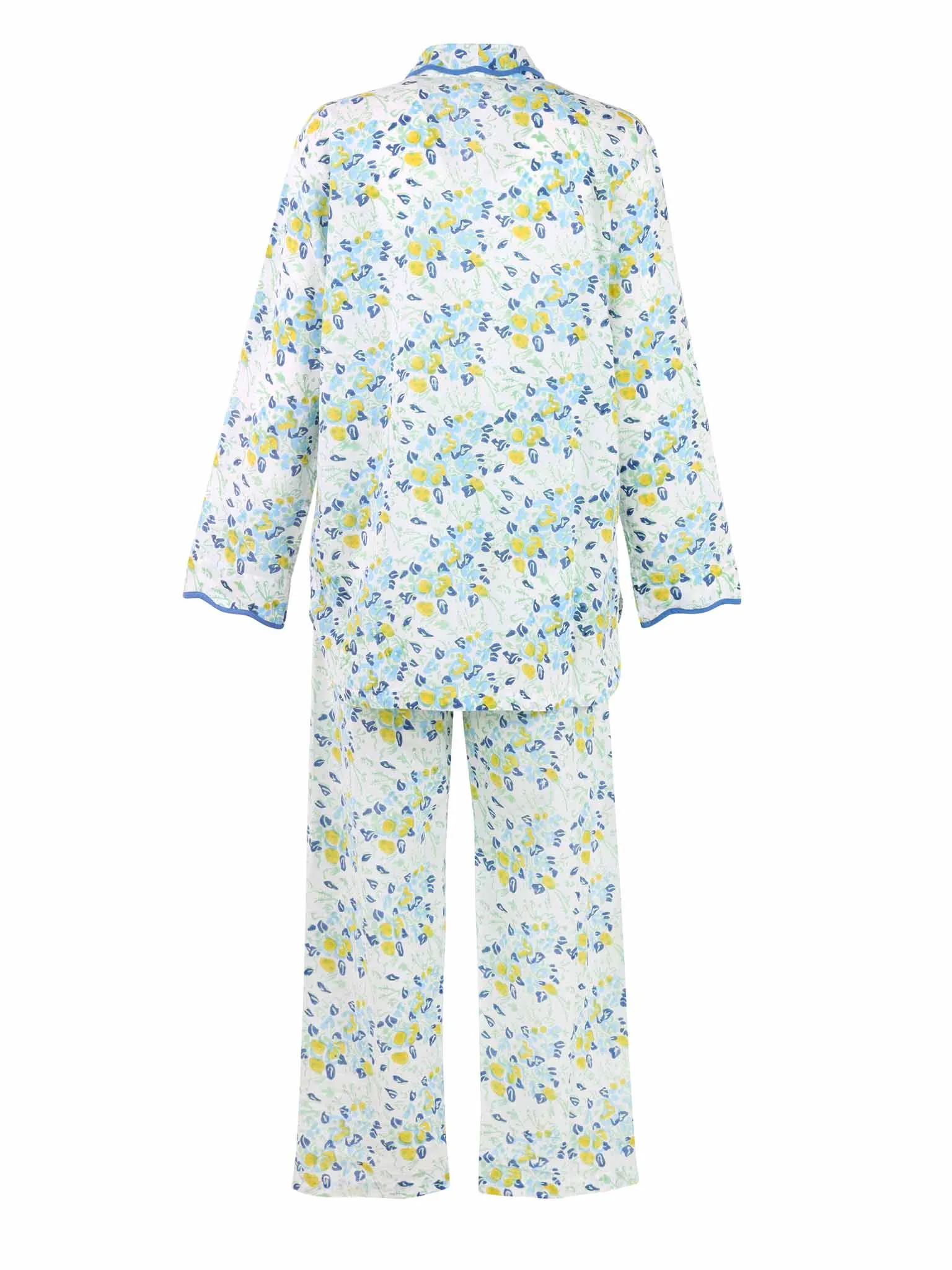 Blue /Yellow Floral Print Pajamas