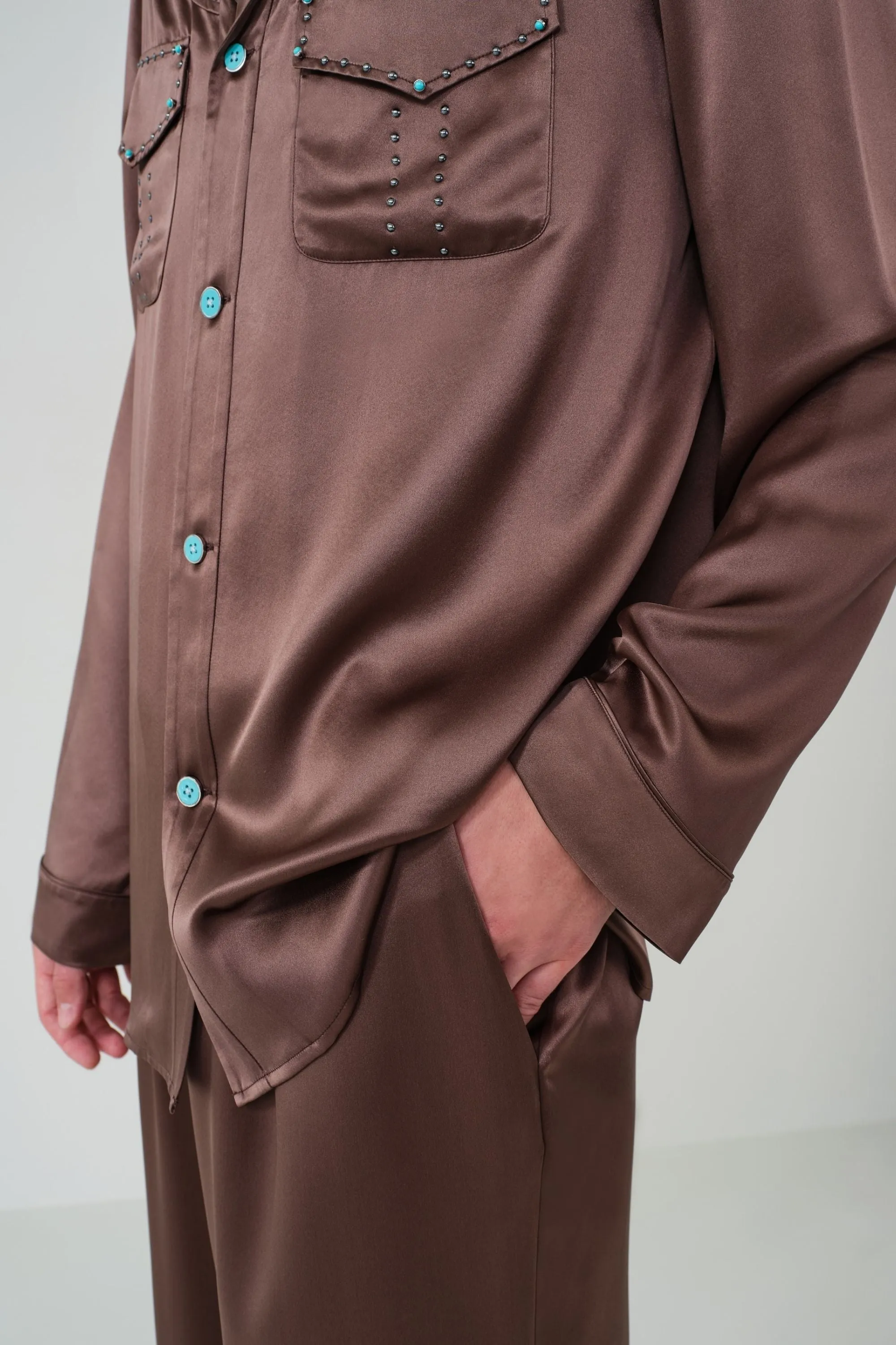 Brown Men's Pyjama Set