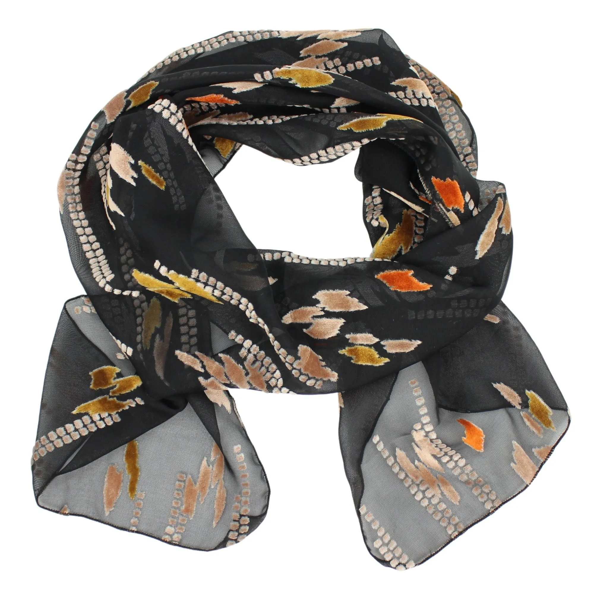 Burnout Velvet Scarf