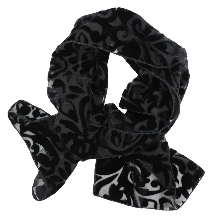 Burnout Velvet Scarf