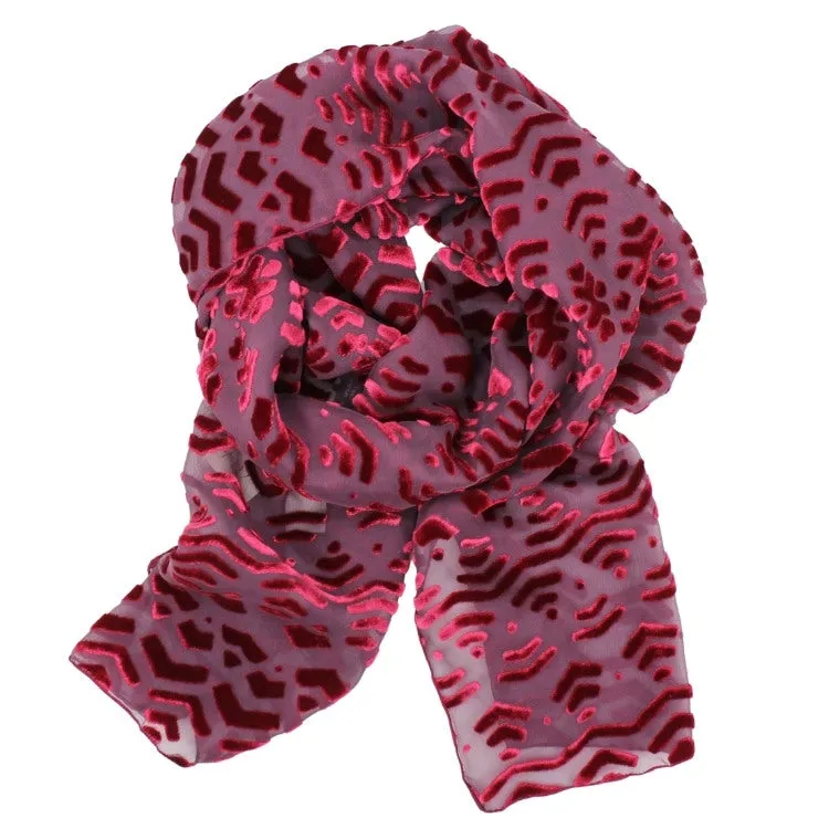 Burnout Velvet Scarf