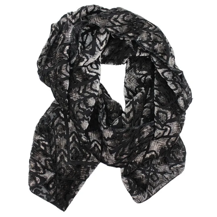 Burnout Velvet Scarf