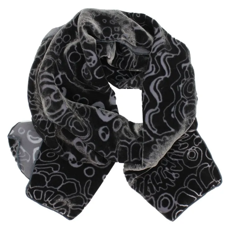 Burnout Velvet Scarf