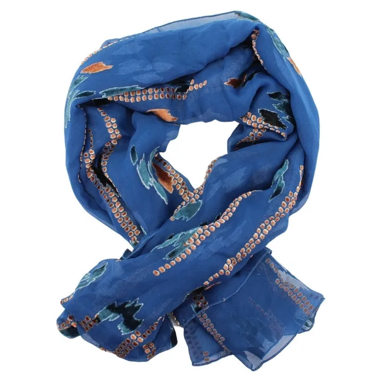 Burnout Velvet Scarf