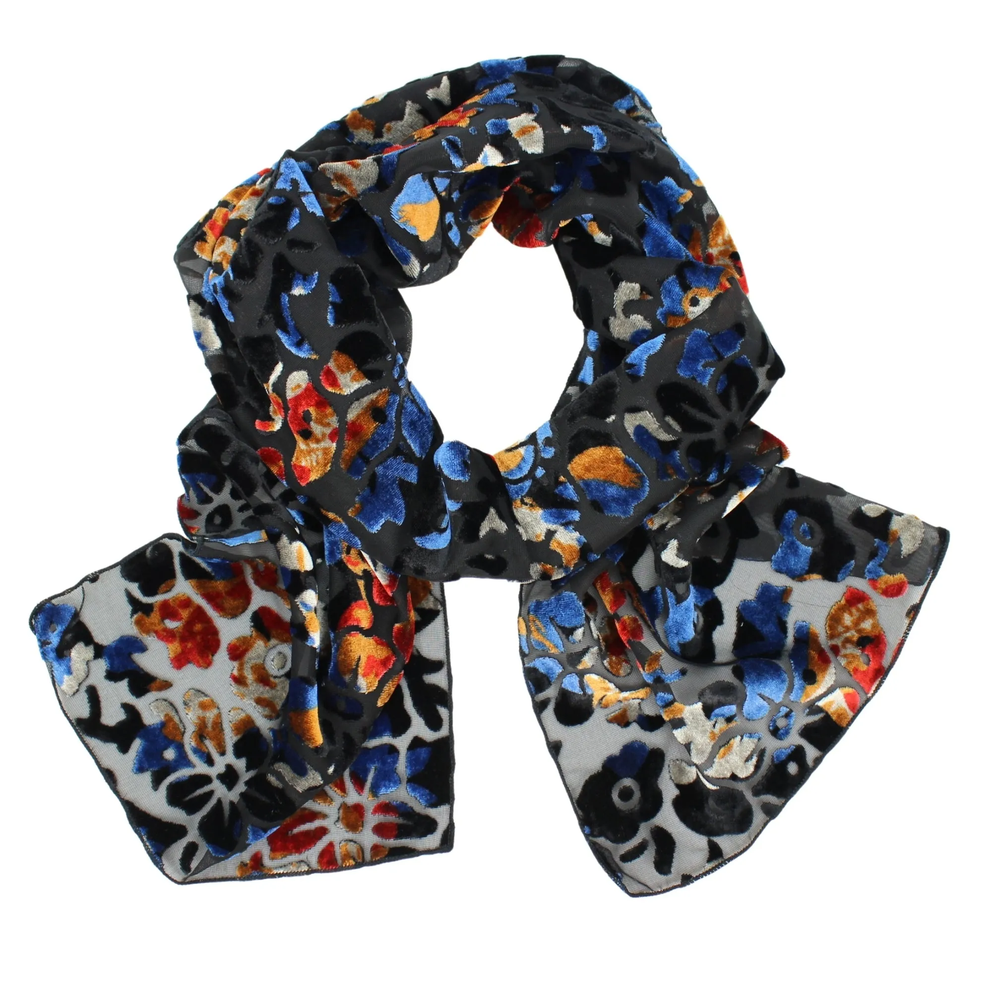 Burnout Velvet Scarf