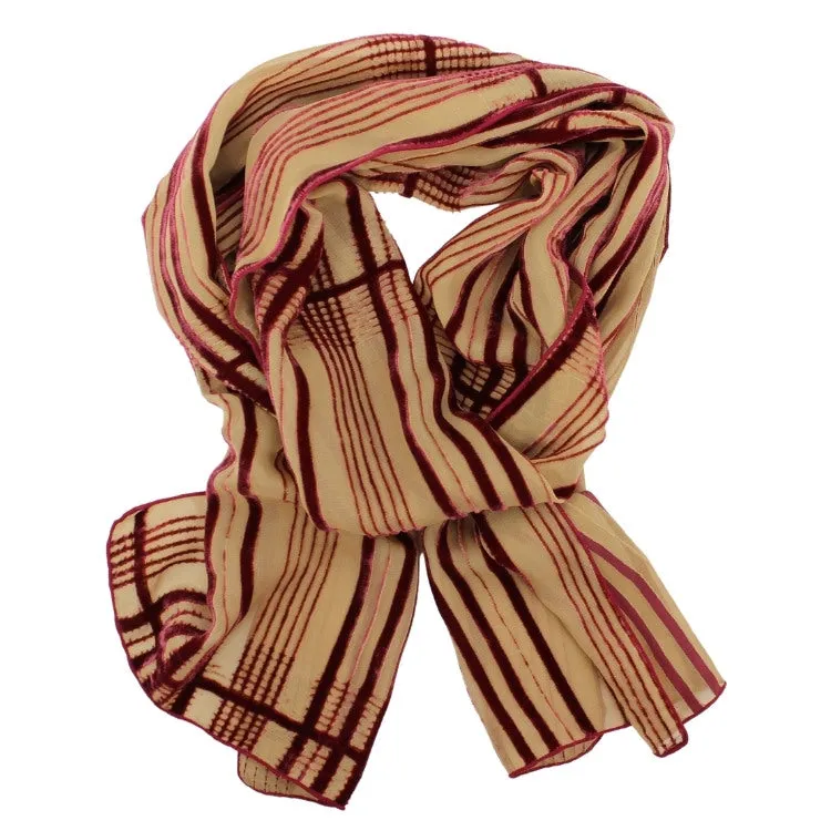 Burnout Velvet Scarf