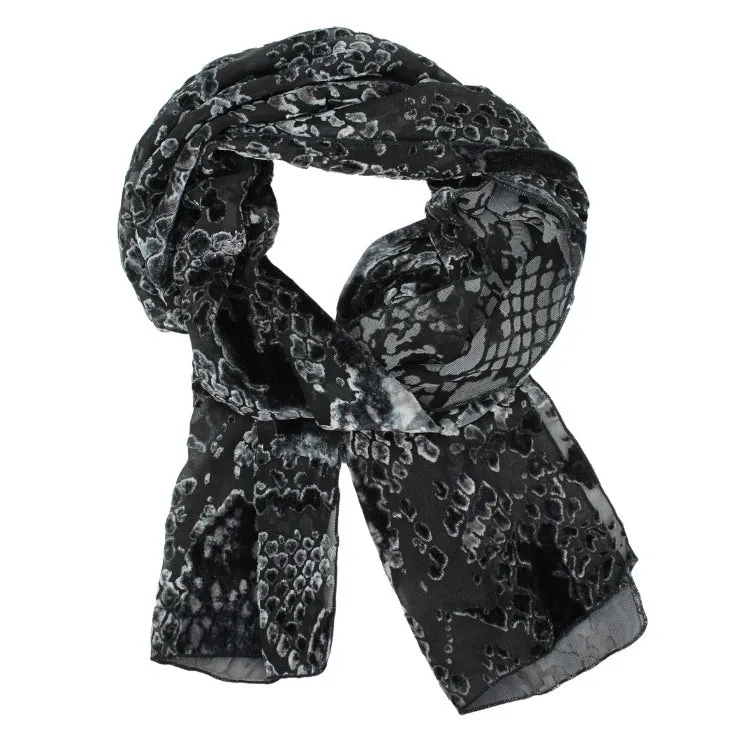 Burnout Velvet Scarf