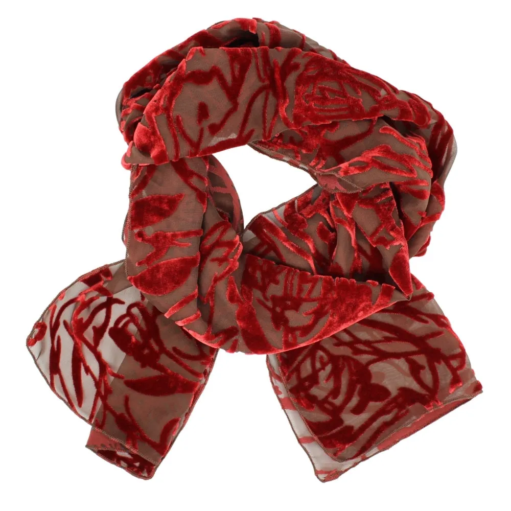 Burnout Velvet Scarf