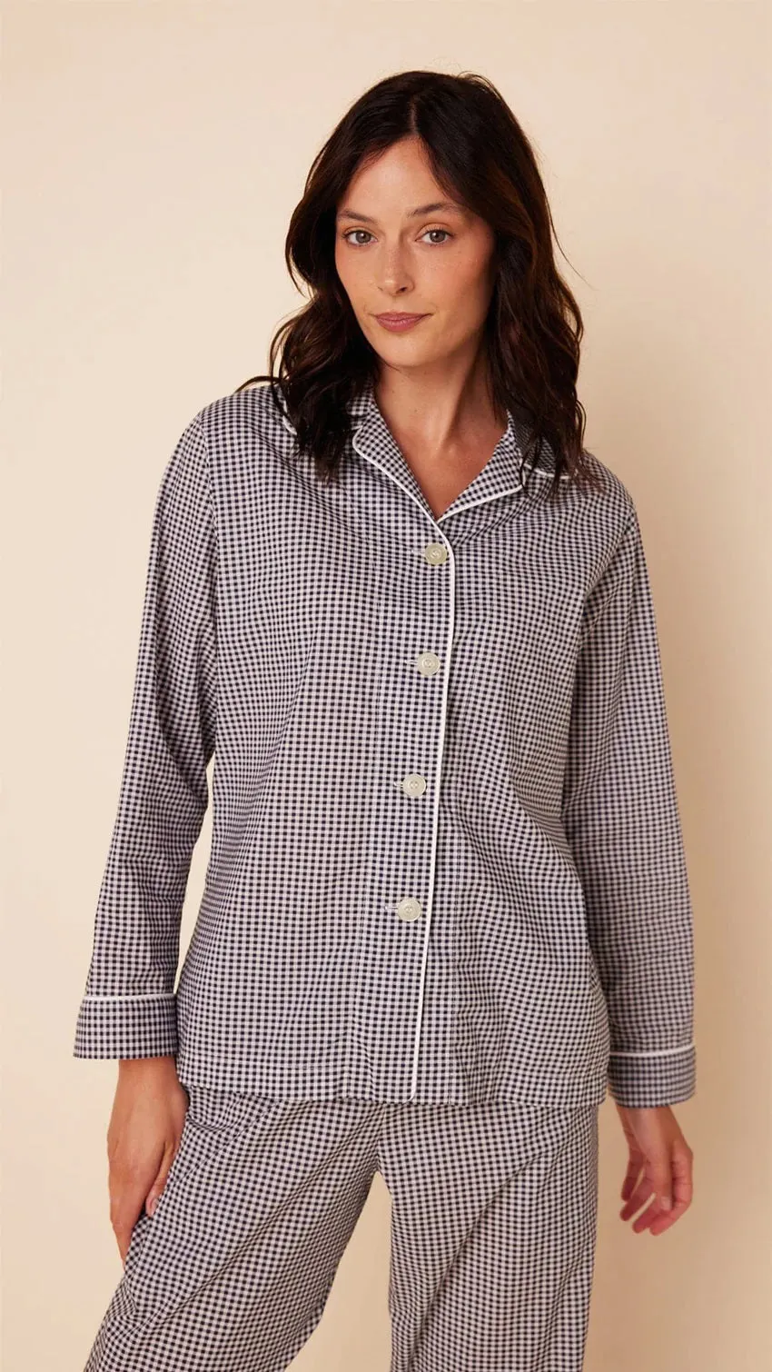 CAT'S PAJAMAS - CLASSIC GINGHAM LUXE PIMA PAJAMA