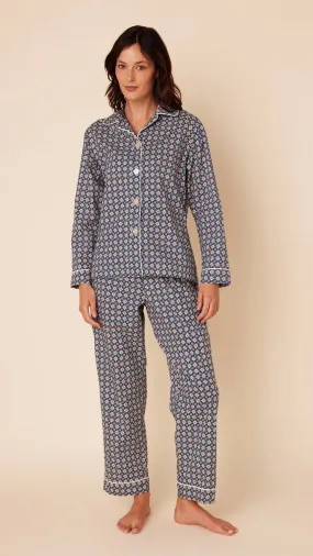 CAT'S PAJAMAS - NEWPORT DAISY LUXE PIMA COTTON PAJAMAS