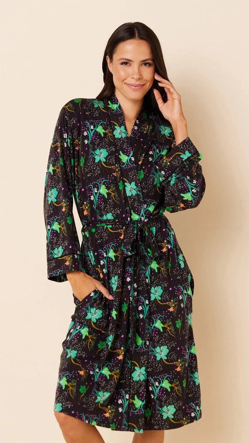 CAT'S PAJAMAS - STARGAZER KNIT KIMONO ROBE