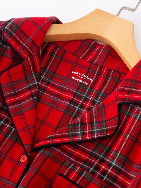 Christmas Red Check Couple Pajama Set