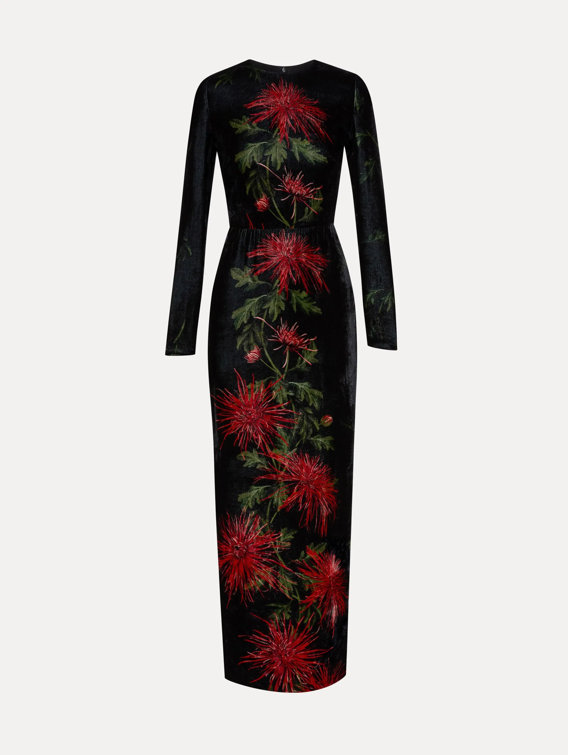 Chrysanthemum Stripe Velvet Gown