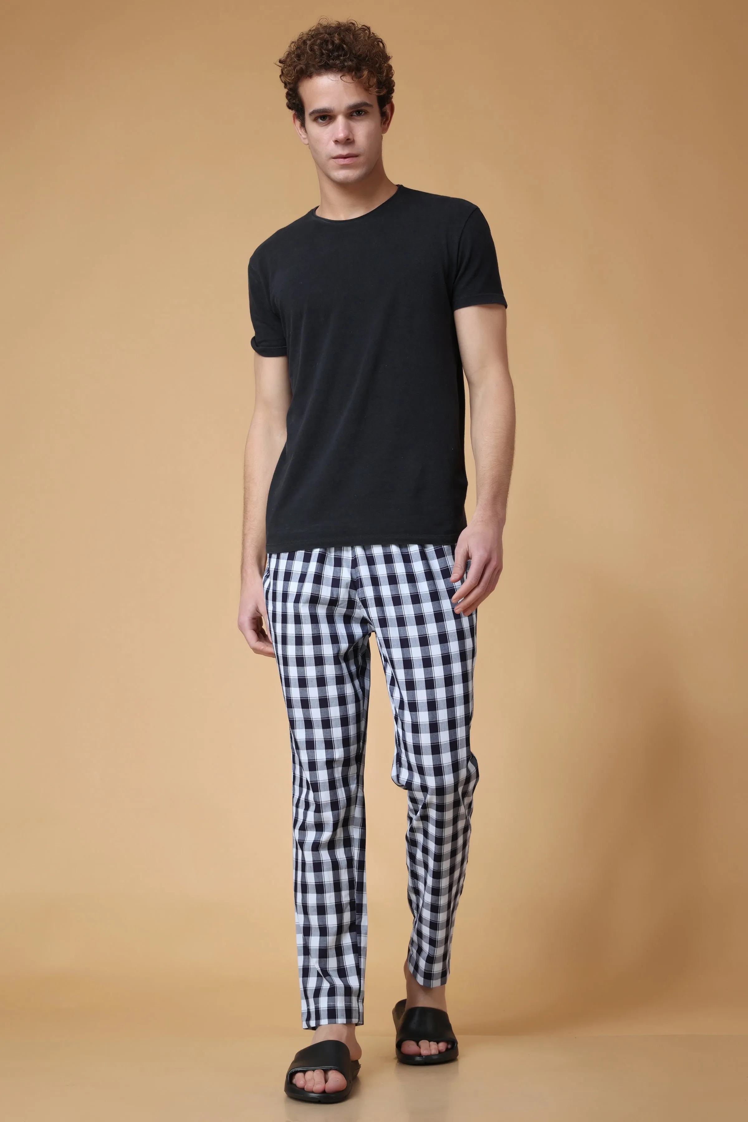 Classic Black Checked Cotton Pajama