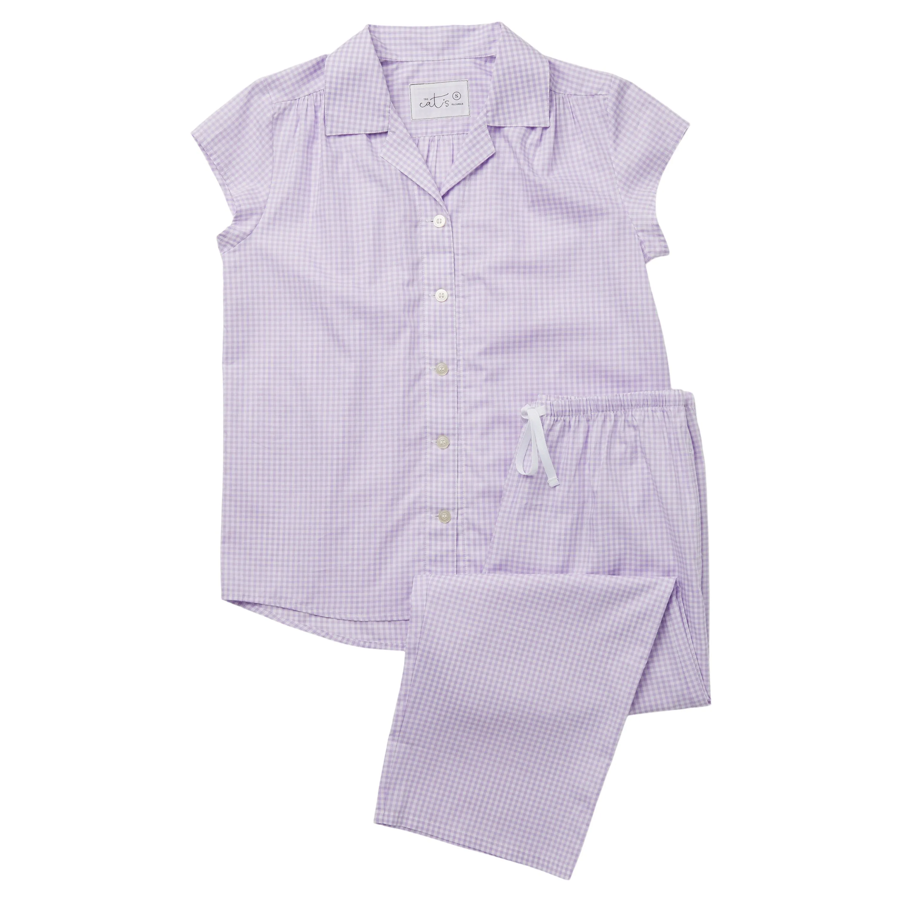 Classic Gingham Luxe Pima Capri - Lavender