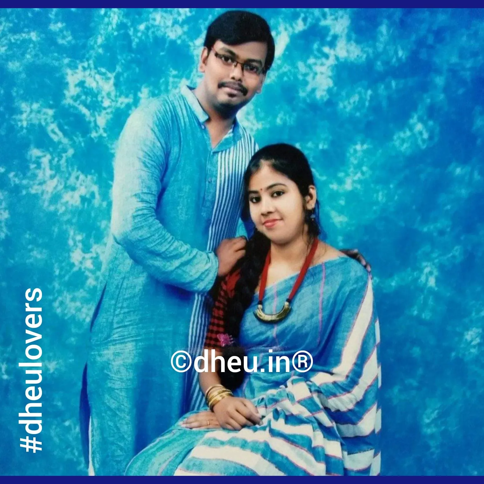 Cocktail-Handloom Saree-Kurta Couple Set