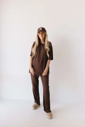 Coffee Bean | Short Sleeve Bamboo Women's Lounge Set