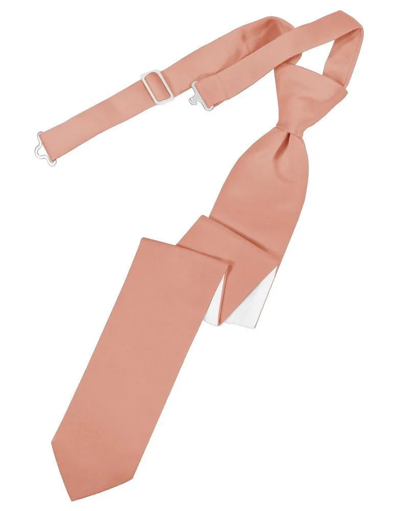 Coral Luxury Satin Skinny Necktie