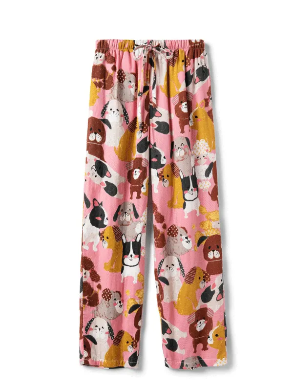 Cotton Cute Catoon Printed Long Pajama Pants