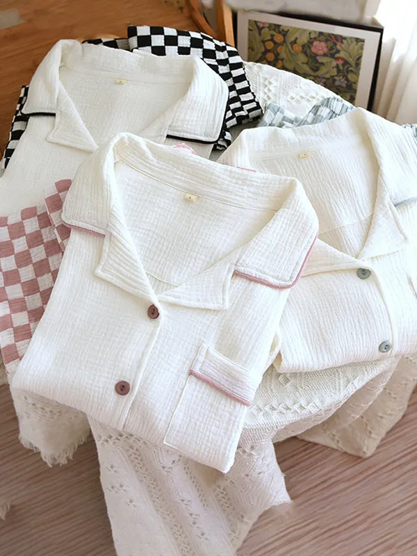 Cotton Plaid Pajamas Set