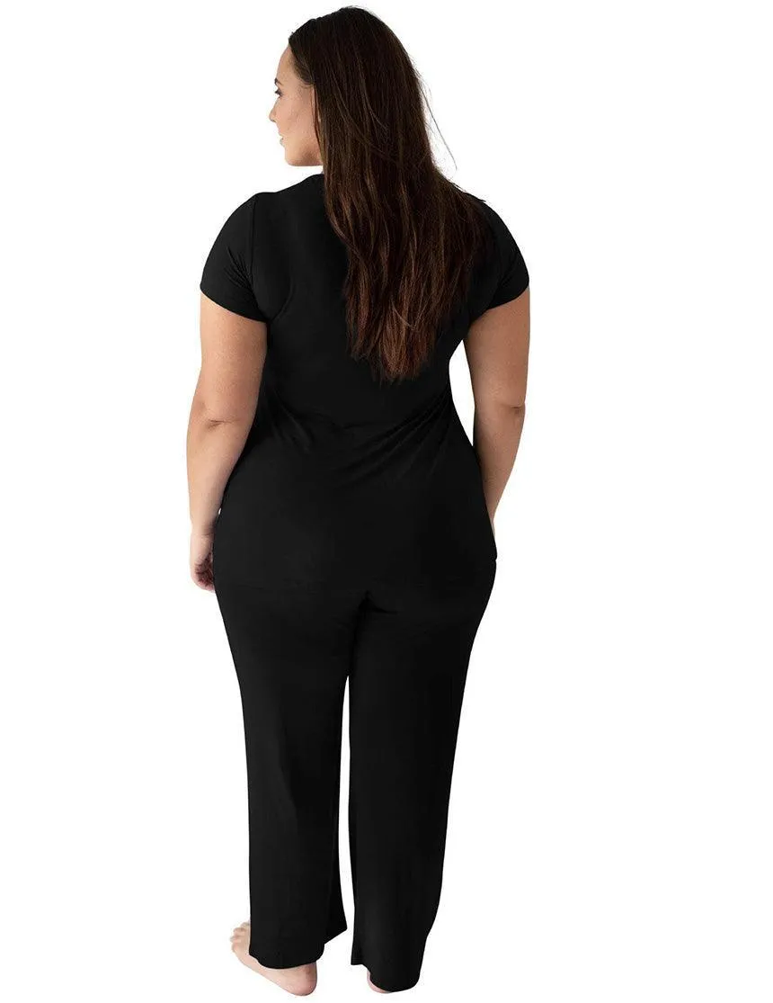 Davy Ultra Soft Maternity & Nursing Pajamas | Black