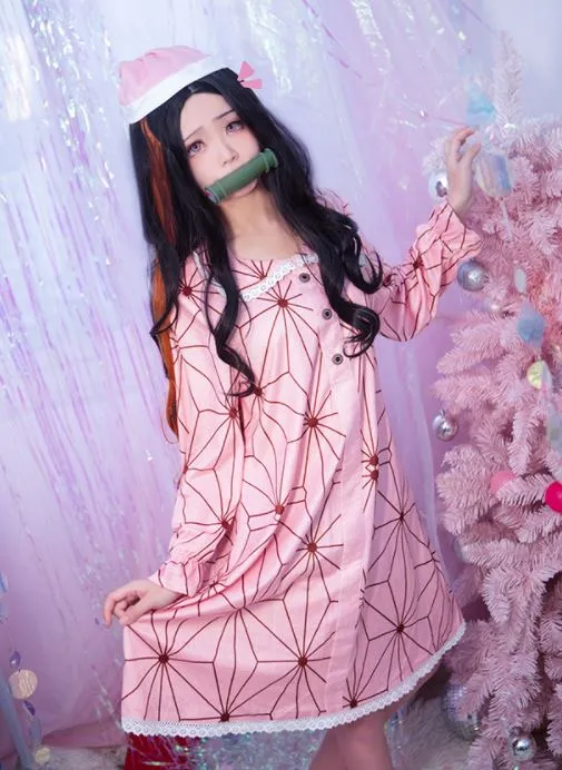 Demon Slayer Nezuko Night Gown / Demon Slayer Pajamas